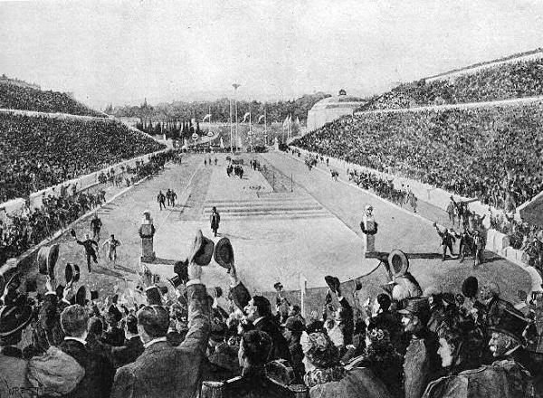 Η είσοδος του Λούη στο Ολυμπιακό στάδιο, το 1896