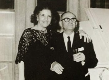 Ο Μίμης Κατριβάνος και η Άννα Καλουτά.